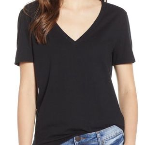 Nordstrom BP Small Black V-Neck T-Shirt